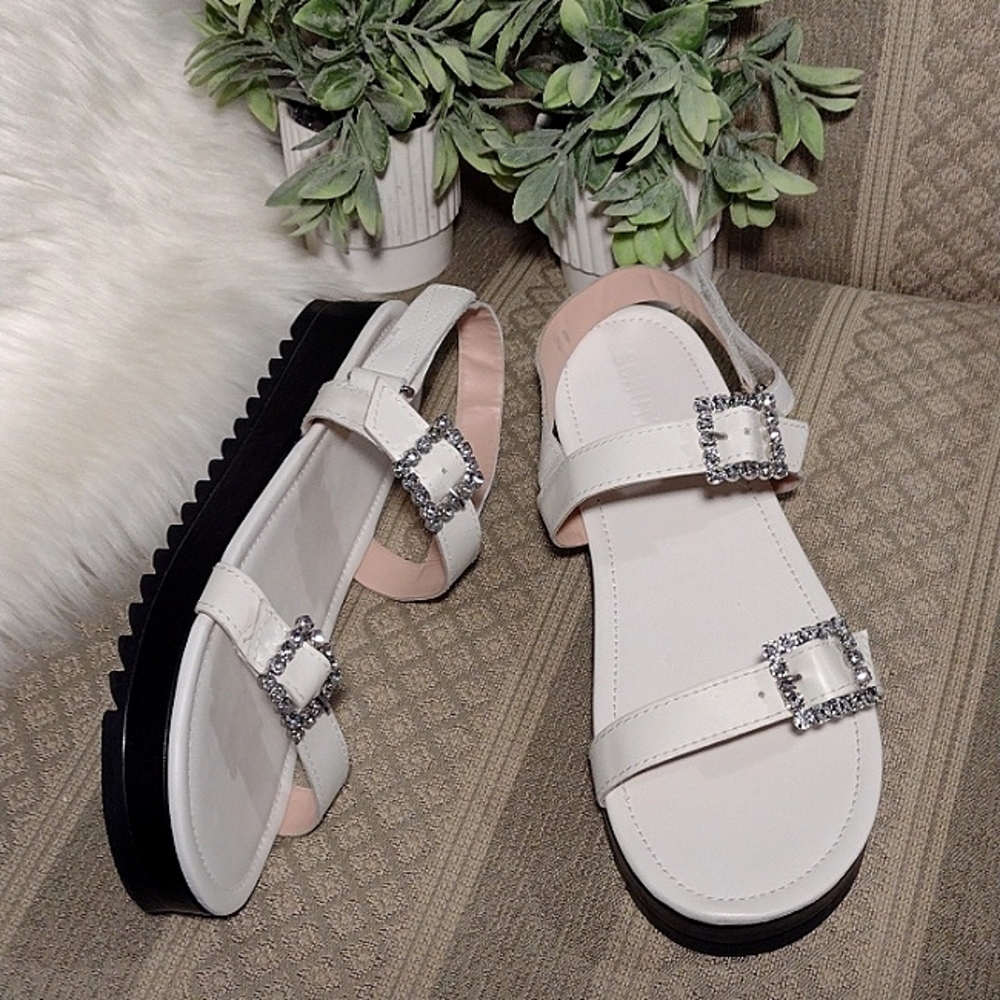 Shultz Ruth Platform Crystal Embellished Sandals